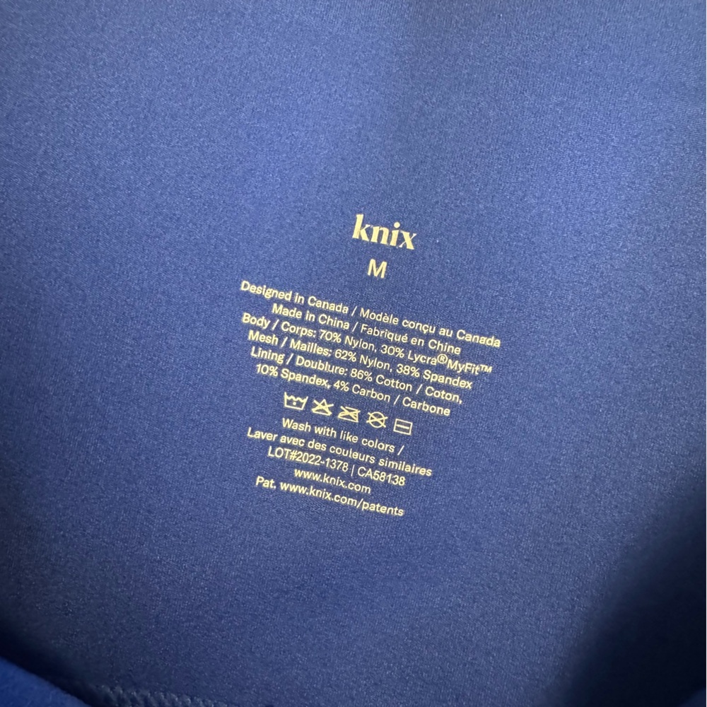 2/40 KNIX Royal Blue Cropped Leggings with Pocket - Women’s Medium - Picture 6 of 8